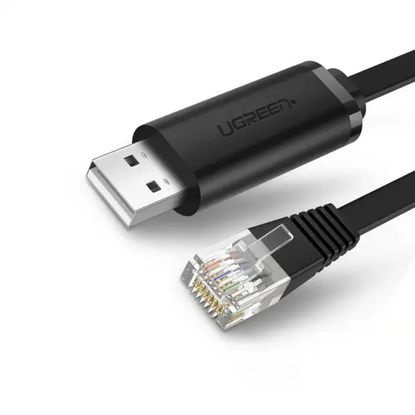 UGREEN 50773 USB Console Cable, USB 2.0 to RJ45 with RS232 FTDI Chip, 1.5M