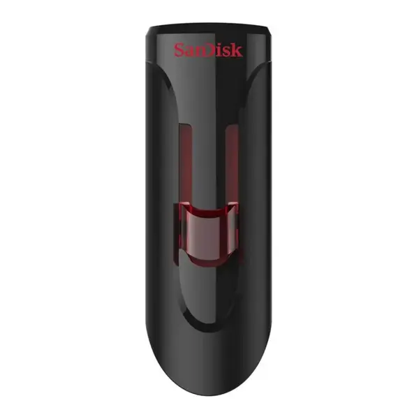 SanDisk Cruzer Glide 3.0 USB Flash Drive, 64GB, USB-A, USB 3.0 Interface, Retractable Design