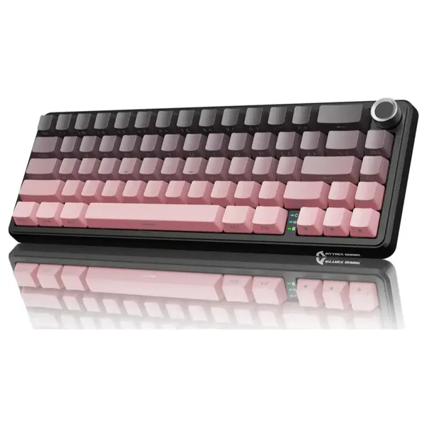 ATTACK SHARK X66 Wireless Gasket Mechanical Keyboard, Bluetooth 2.4G Type-C, 60% ANSI, Hot-Swap, RGB, 3000mAh, Blackberry
