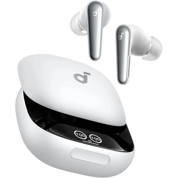 Anker Soundcore Liberty 4 Pro Wireless Earbuds – Noise Cancelling, AI-Powered, Fast Charging, White