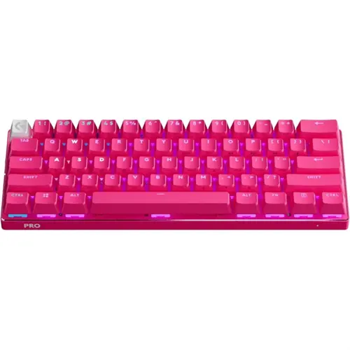 Logitech PRO X 60 Wireless 60% Gaming Keyboard- Optical Switches | Magenta | US International Tactile