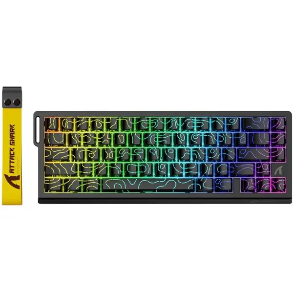 ATTACK SHARK X68 HE Rapid Trigger Keyboard, 60% Wired, Magnetic Switch, 0.01mm RT Accuracy, 8000Hz Polling