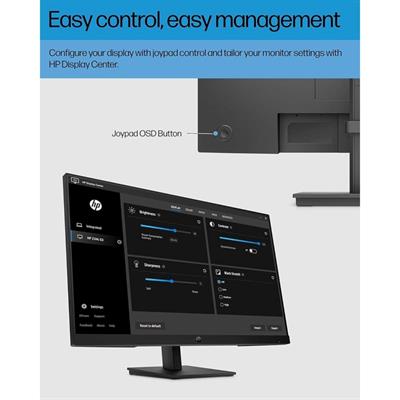 HP M27ha FHD 60Hz Monitor - Black 