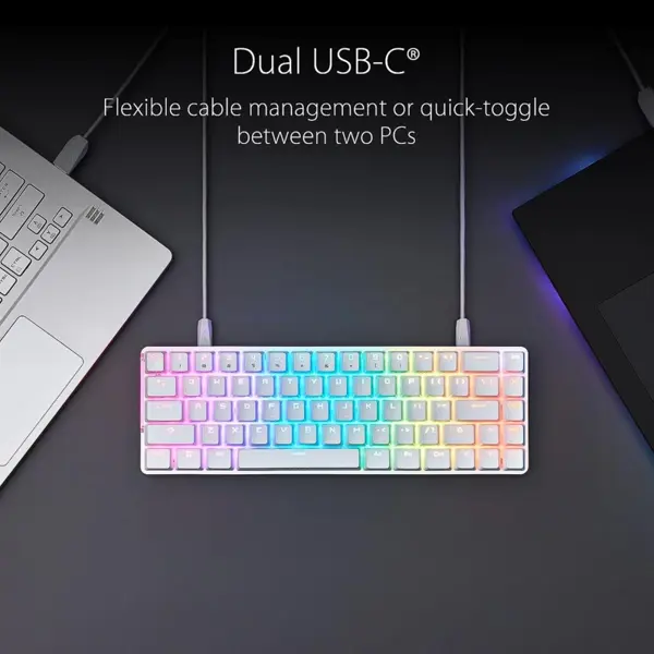 Asus Rog Falchion Ace 65% Compact Gaming Keyboard - Black (Red Switches)