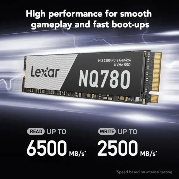 Lexar 1TB NQ780 SSD PCIe Gen4 NVMe M.2 2280 Internal Solid State Drive, Up To 6000MB/s Read, Compatible With PS5
