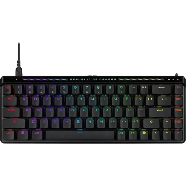 ASUS ROG Falchion Ace HFX 65% Gaming Keyboard - ROG HFX Magnetic Switches, 8000Hz Polling, Rapid Trigger, Gasket Mount, Tri-Mode, Touch Panel