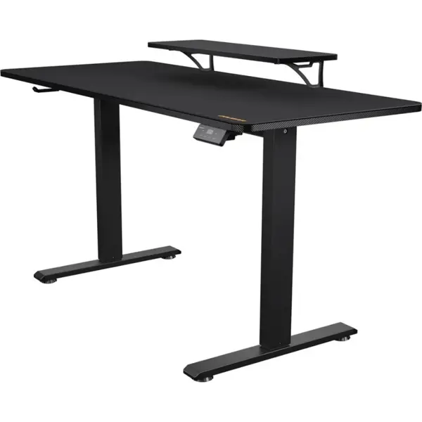 Cougar E-Star 140 Electric Gaming Desk, Adjustable Height, Memory Presets, Independent Monitor Stand, Cable Management, Full Desk Mousepad, Black