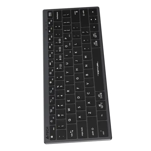 A4tech Fstyler FBX51C Dual Mode Bluetooth / 2.4G Wireless Compact Rechargeable Keyboard | Grey