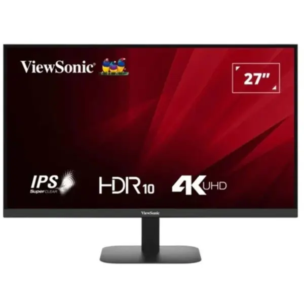 ViewSonic VA2708-4K-MHD 27in 4K UHD Monitor, IPS, HDR10, 60Hz, 4ms, Dual HDMI, DisplayPort, Built-in Speakers