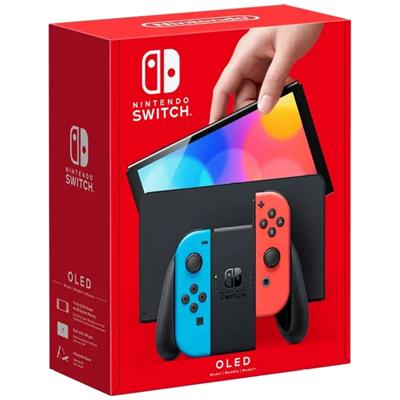Nintendo Switch OLED Neon Blue & Neon Red 64GB Handheld Gaming Console
