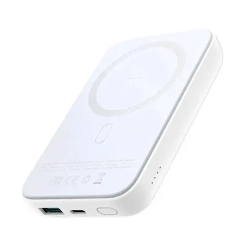 Joyroom JR-W020 Magnetic Wireless Power Bank White - 10000mah Capacity With Magsafe