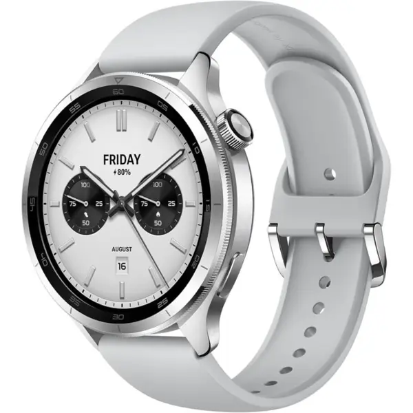 Xiaomi Watch S4 Silver Smartwatch with 1.43-Inch AMOLED Display, Bluetooth Calling & 15-Day Battery