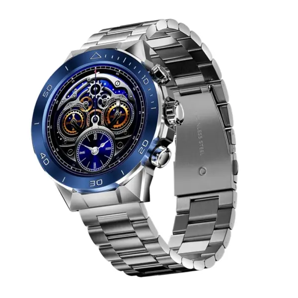 Zero Lifestyle Legacy Smartwatch – Bluetooth Calling, AMOLED Display, AI Voice Assistant, Fitness Smart Watch (Black Gold | Silver Blue)