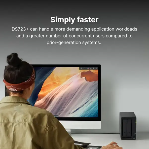 Synology DS723+ 2-Bay DiskStation, Diskless store and organize up to 40TB of data