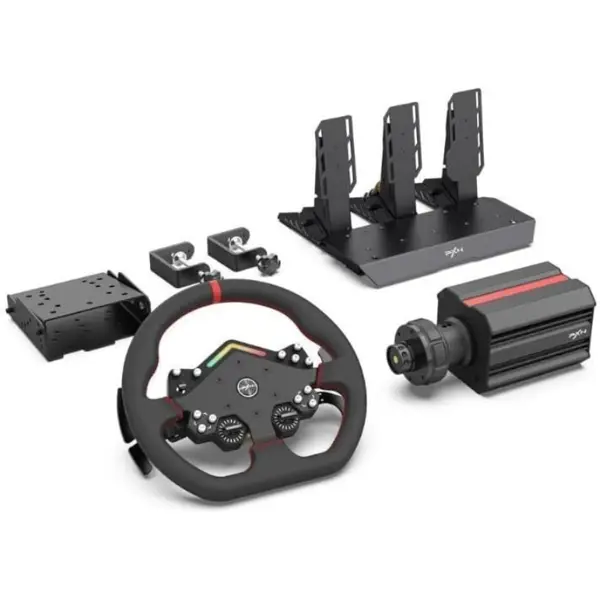 PXN V12 Lite Gaming Steering Wheel, Direct Drive, 6Nm Force Feedback, Alloy Frame, With Pedals