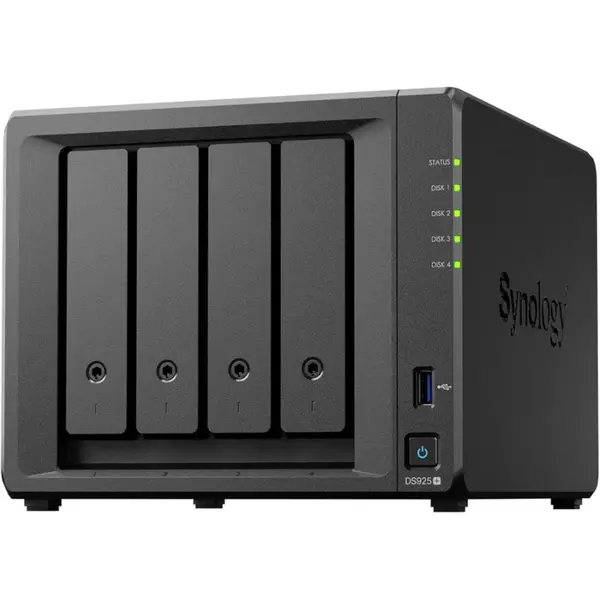 Synology DiskStation DS925+ NAS, Dual 2.5GbE, 4-Bay, Expandable To 9 Bays, M.2 NVMe SSD Caching