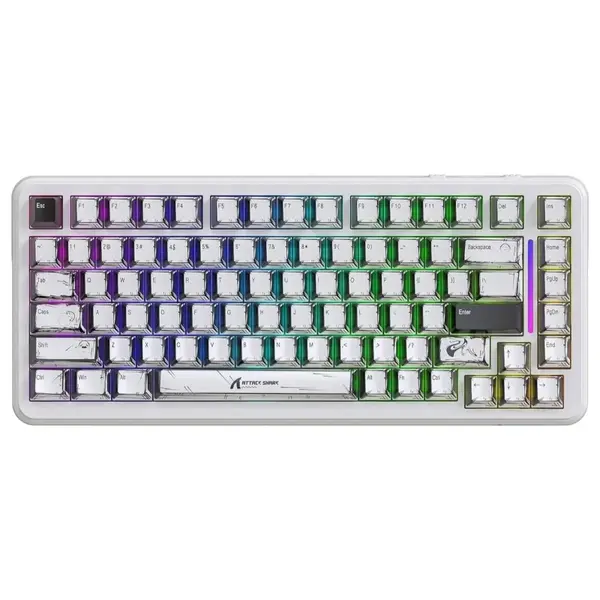 ATTACK SHARK X82PRO HE Wireless Rapid Trigger Gaming Keyboard, Hall Effect Magnetic Switch, 0.01mm Adjustable
