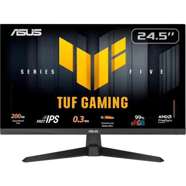 Asus TUF Gaming VG259Q5A 24.5" 1080P Monitor, Full HD 1920x1080, 200Hz, 0.3ms GTG, Fast IPS, FreeSync Premium, Speakers, DisplayWidget Center