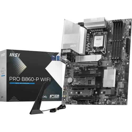 MSI PRO B860-P WiFi ATX Motherboard – LGA1851, DDR5, PCIe 5.0, WiFi 7, Thunderbolt 4