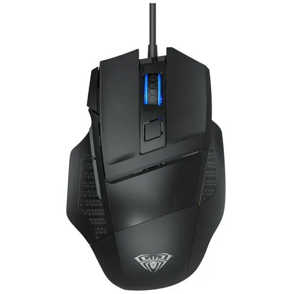 AULA S12 Optical Rainbow Backlit 4800DPI With Side Button Programmable Wired Gaming Mouse