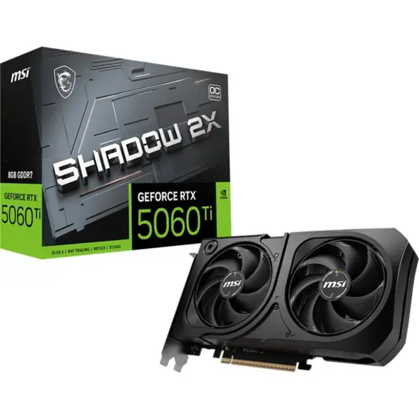 MSI GeForce RTX 5060 Ti 8GB SHADOW 2X OC PLUS Graphics Card