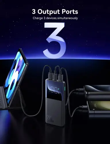 JOYROOM JR-QP191 22.5W Power Bank 10000mAh With USB to Type.C 0.3m Cable