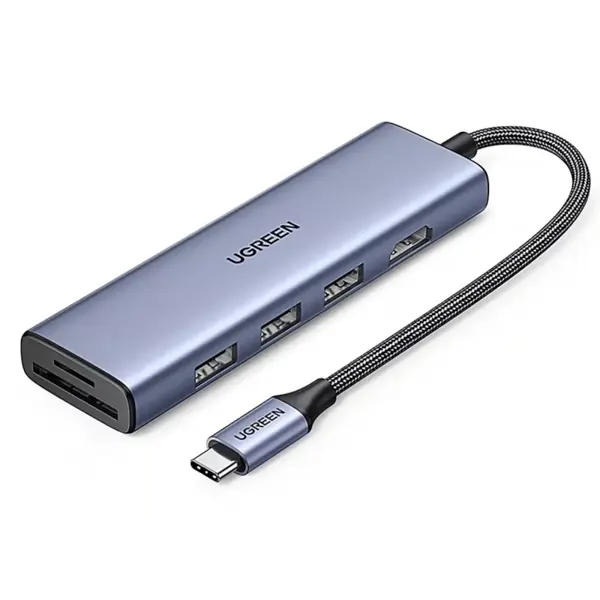 UGREEN 20956A 6-in-1 USB-C Hub 4K HDMI, 3 USB 3.0 Ports, SD & TF Card Readers