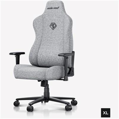 AndaSeat Novis XL Series Ergonomic Gaming Chair Ash Gray Linen Fabric XL Size AD23-XL-01-G-F Breathable Gaming Chair Head & Lumbar Support Office Chair