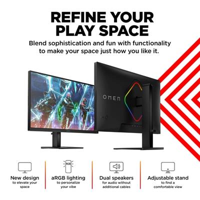 HP Omen 27qs 27" IPS LED QHD 240Hz FreeSync and G-SYNC Compatible Gaming Monitor - Black (Box Open)