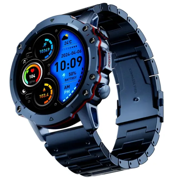 Zero Revoltt Pro Smartwatch |  Gun Metal | Silver | Blue