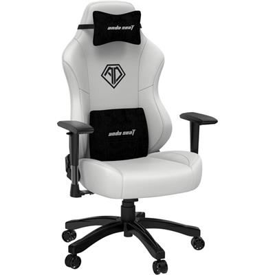 AndaSeat Phantom 3 Large Ergonomic Gaming Chair Cloudy White Premium Leather Wide Seat Gaming Chair Heavy Duty Lumbar Support Office & Gaming Chair