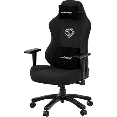 AndaSeat Phantom 3 Large Ergonomic Gaming Chair Carbon Black Fabric Wide Seat Gaming Chair Breathable Fabric Heavy Duty Lumbar Support Office & Gaming Chair