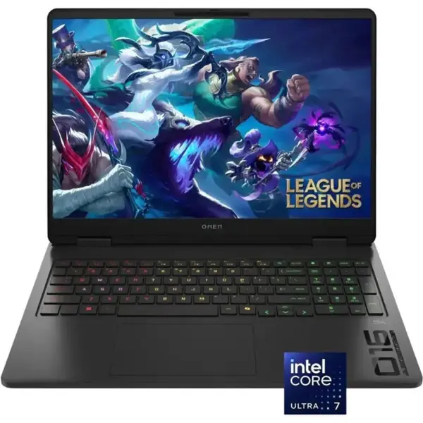 HP Omen 16-AM0073DX Gaming Laptop, Intel Core Ultra 7 255H Up To 5.1GHz, 16GB DDR5-5600MT/s, 1TB PCIe Gen4 NVMe SSD, RTX 5060 8GB, 16" 2K IPS 144Hz, Shadow Black