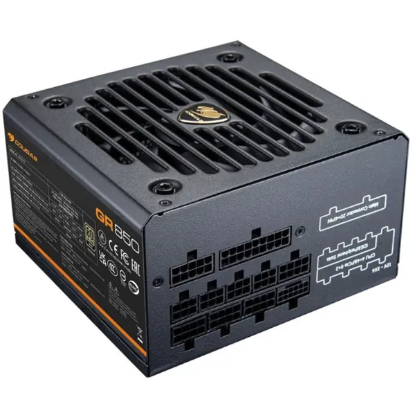 Cougar GR 850W Power Supply, ATX 3.1, 80 PLUS Gold, Fully Modular, PCI Express 5.1 Support, Black
