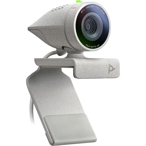 Poly Studio P5 USB-A Webcam 76U43AA 1080p | Privacy Shutter | Low-Light Compensation | Directional Microphone | 4x Digital Zoom | Microsoft Teams, Zoom Compatible