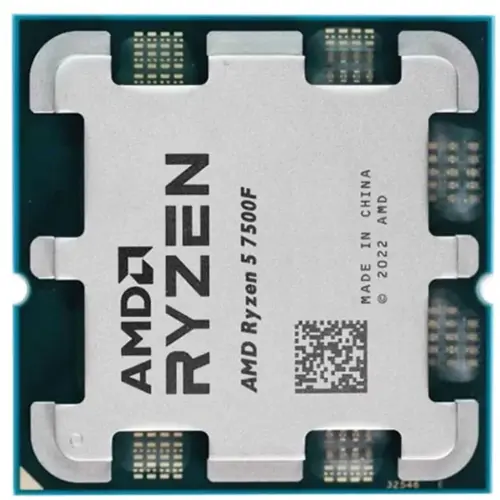 AMD Ryzen 5 7500F Processor, 6-Core 12-Thread Zen 4 CPU, 3.7 GHz Base / Up to 5.0 GHz Boost, Socket AM5, 32 MB L3, DDR5 - Tray