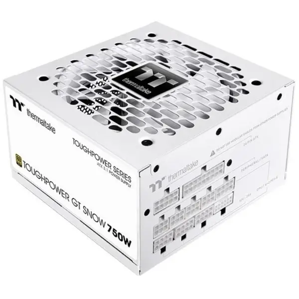 Thermaltake Toughpower GT Snow Power Supply, 750W, 80 PLUS Gold, Fully Modular, ATX 3.1, PCIe Gen 5.1, White