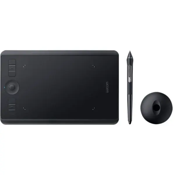 Wacom Intuos Pro Small PTH460K0B Graphics Tablet, 16 x 10 cm Active Area, 8192 Pressure Levels, Tilt Recognition, Multi-Touch, 6 ExpressKeys, Touch Ring, Bluetooth & USB 2.0, Black