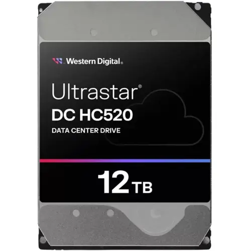 WD Ultrastar DC HC520 12TB SATA HDD HUH721212ALE604 – 7200 RPM, 256MB Cache, Helium-Sealed Enterprise Drive