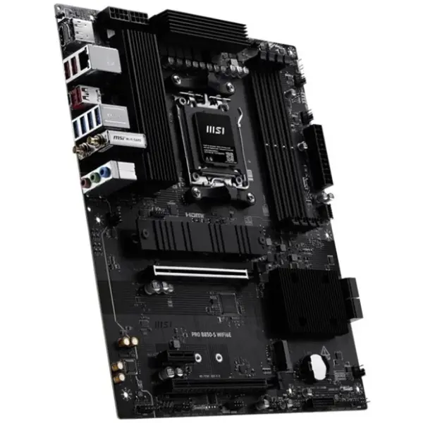 MSI Pro B850-S WIFI6E Gaming Motherboard ATX, AM5, DDR5 8200+MT/s OC, PCIe 4.0, Lightning Gen 5 M.2, 2.5G LAN, Wi-Fi 6E