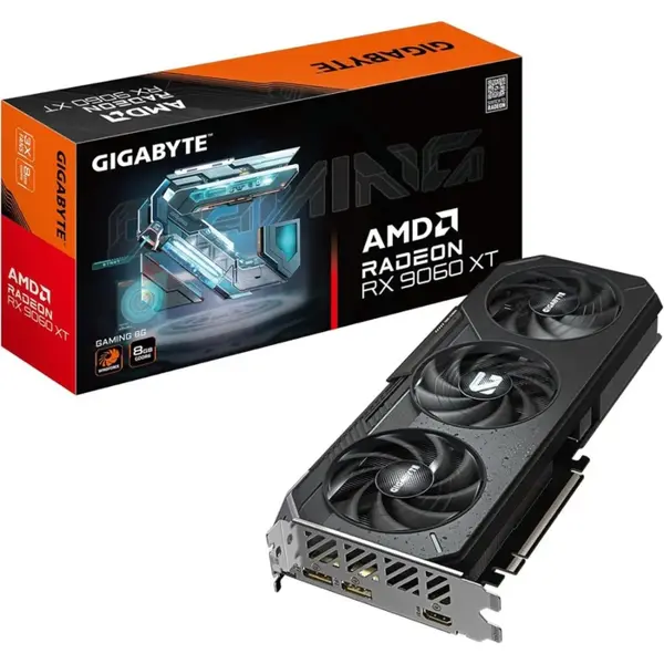 Gigabyte Radeon RX 9060 XT GAMING 8G Video Graphics Card, 8GB GDDR6, 20Gbps, 128 Bit, Boost Up To 3130MHz