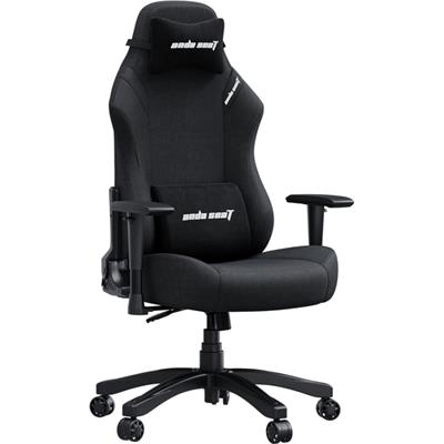 AndaSeat Luna Large Ergonomic Gaming Chair Black Fabric Racing Style Gaming Chair Breathable Fabric Heavy Duty Lumbar Support Office & Gaming Chair