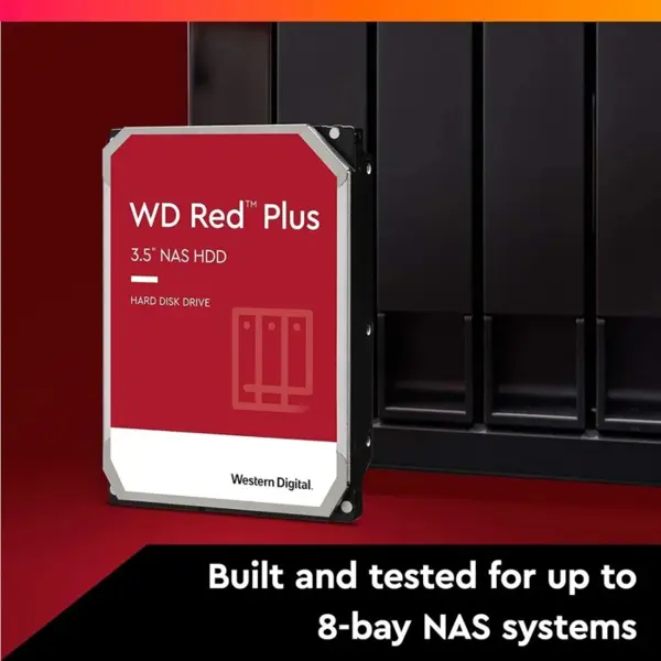 Western Digital WD Red Plus NAS Internal Hard Drive HDD, 6TB, 5400 RPM, SATA 6Gb/s, CMR, 256MB Cache, 3.5"