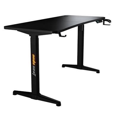 AndaSeat Terminator Electric Gaming Desk Adjustable Height Carbon Fiber Texture RGB Gaming Table Black Motorized Standing Desk for Gaming & Office Setup
