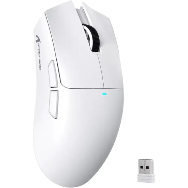 ATTACK SHARK X11SE Wireless Gaming Mouse, PixArt PAW3311 Sensor, Tri-Mode BT/2.4G/Wired, 59g Ultra-Light, 65 Hours Battery, White