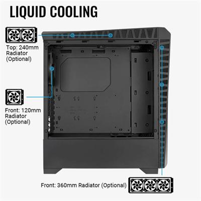 AeroCool Scar ARGB Mid Tower Chassis ATX Gaming PC Case with 1 Fan