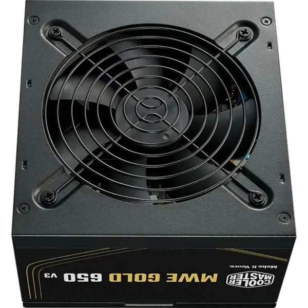 Cooler Master MWE Gold 650 V3 Non-Modular PSU, 650W, 80 Plus Gold, ATX 3.1, Zero RPM Mode