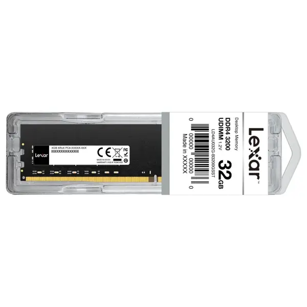 Lexar DDR4-3200 UDIMM Desktop Memory, 32GB, LD4AU032G-B3200GSST