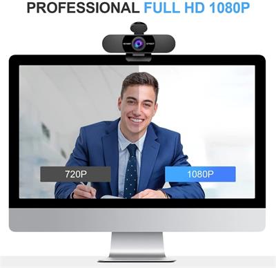 eMeet C960 1080P Webcam with Microphone Web Camera, 2 Mics Streaming Webcam
