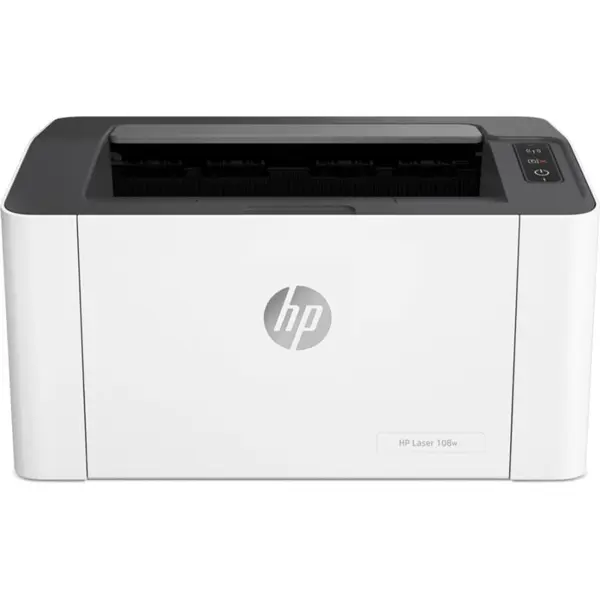 HP Laser 108w Printer, Monochrome Laser Printer, 21ppm, USB and WiFi, Compact Design